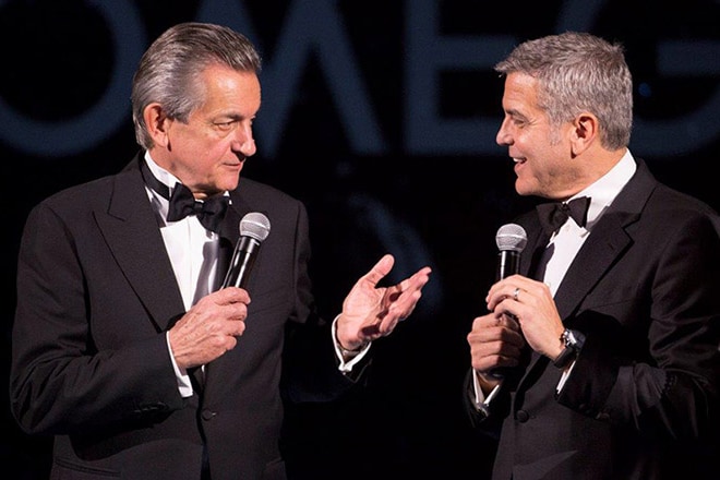 Omega and George Clooney at  Houston