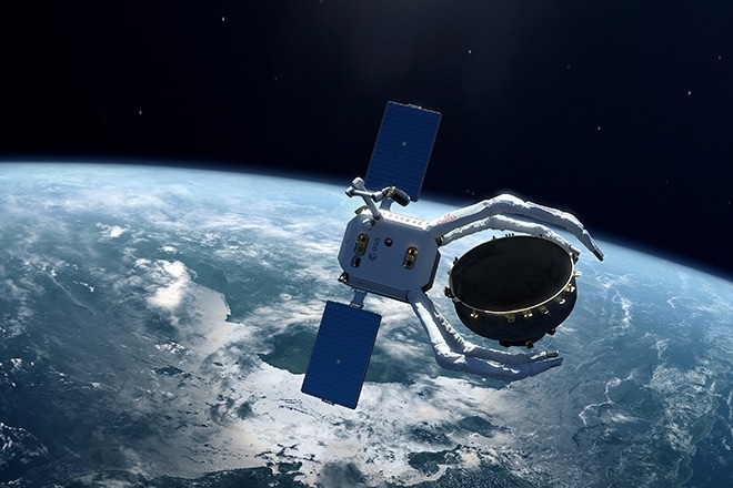Omega joins satellite clean-up mission