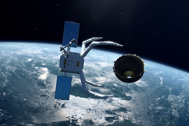 Omega joins satellite clean-up mission