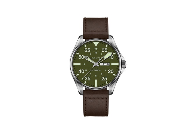 HAMILTON KHAKI PILOT SCHOTT NYC