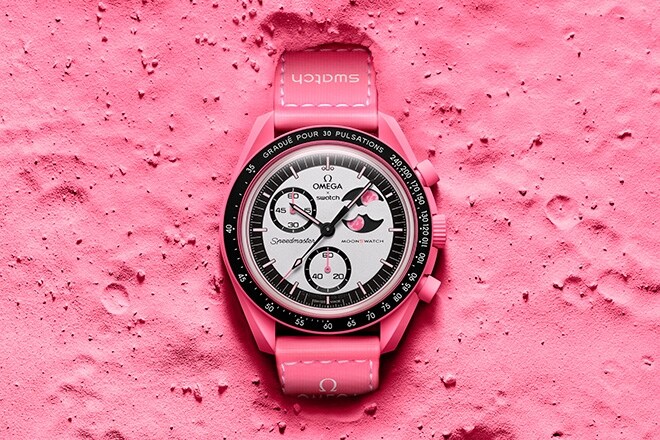 時計 JOJI MISSION TO THE PINK MOONPHASE MOONSWATCH MISSION TO THE PINK MOONPHASE - Swatch Group