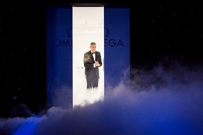 Omega and George Clooney at  Houston