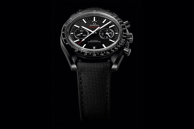 The Omega Speedmaster in black ceramic 
