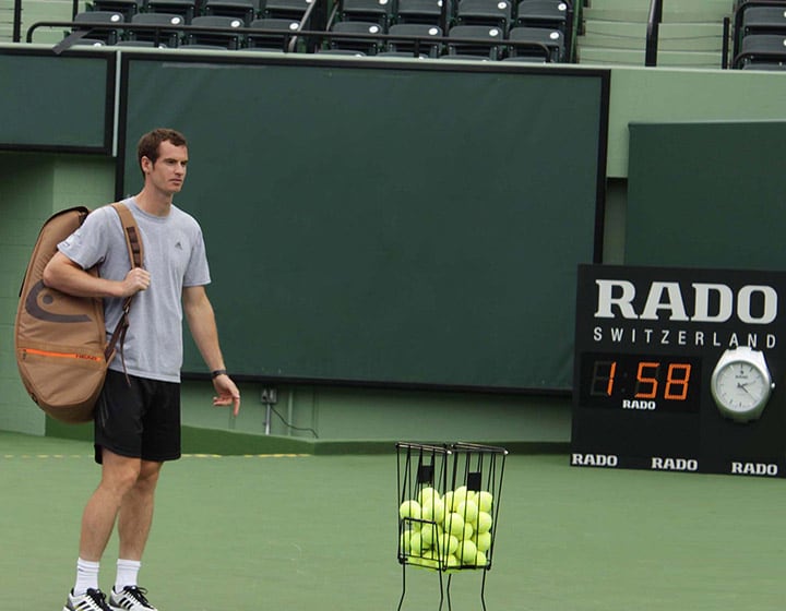 Le champion de Wimbledon Andy Murray et la Rado HyperChrome