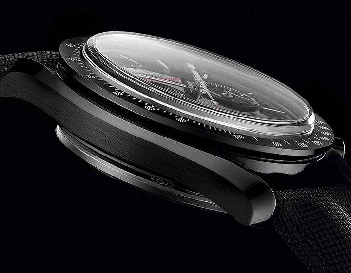 The Omega Speedmaster in black ceramic