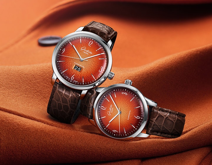 Design leggendario in scintillante arancione