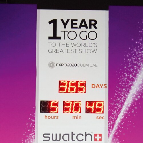 SWATCH IS OFFICIAL TIMING PROVIDER AT EXPO 2020 DUBAI